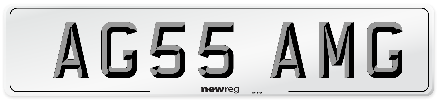 AG55 AMG Front Number Plate
