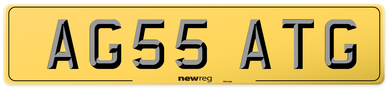 AG55 ATG Rear Number Plate