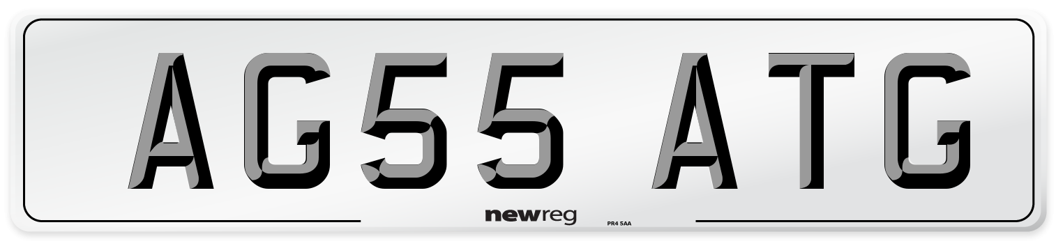 AG55 ATG Front Number Plate