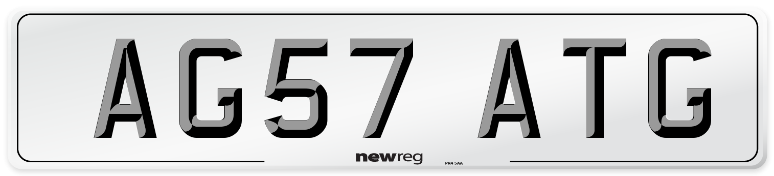 AG57 ATG Front Number Plate