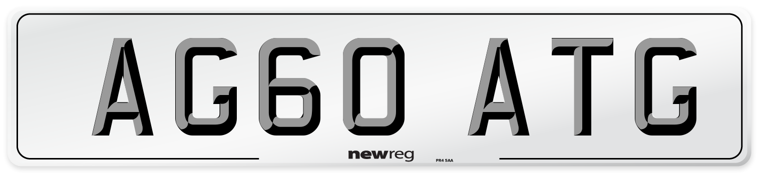 AG60 ATG Front Number Plate