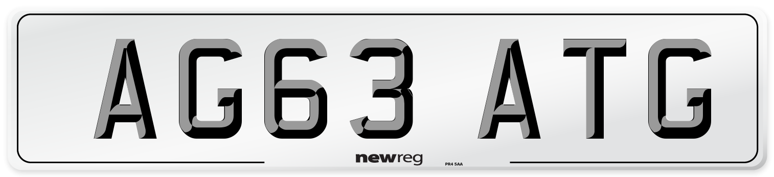 AG63 ATG Front Number Plate