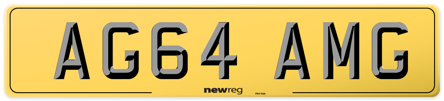 AG64 AMG Rear Number Plate