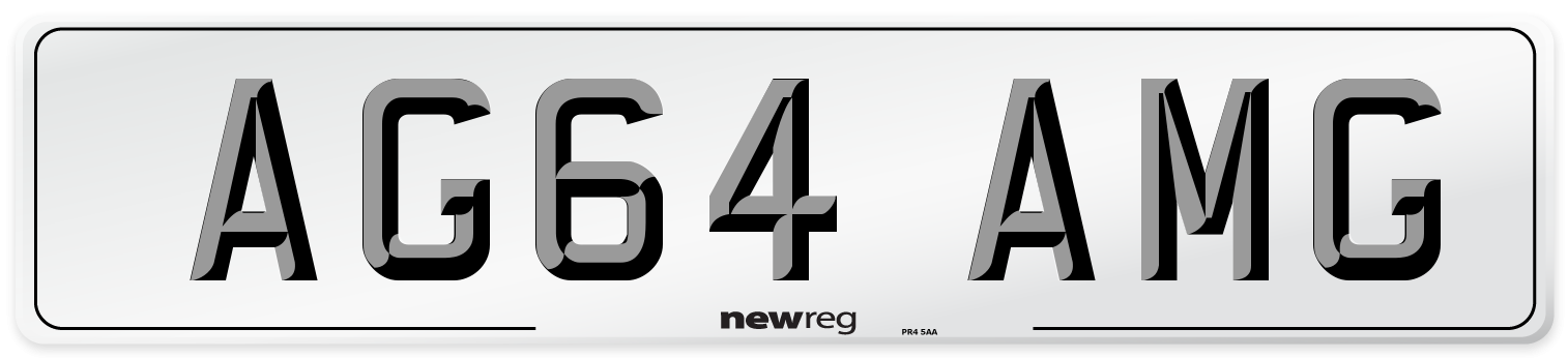AG64 AMG Front Number Plate