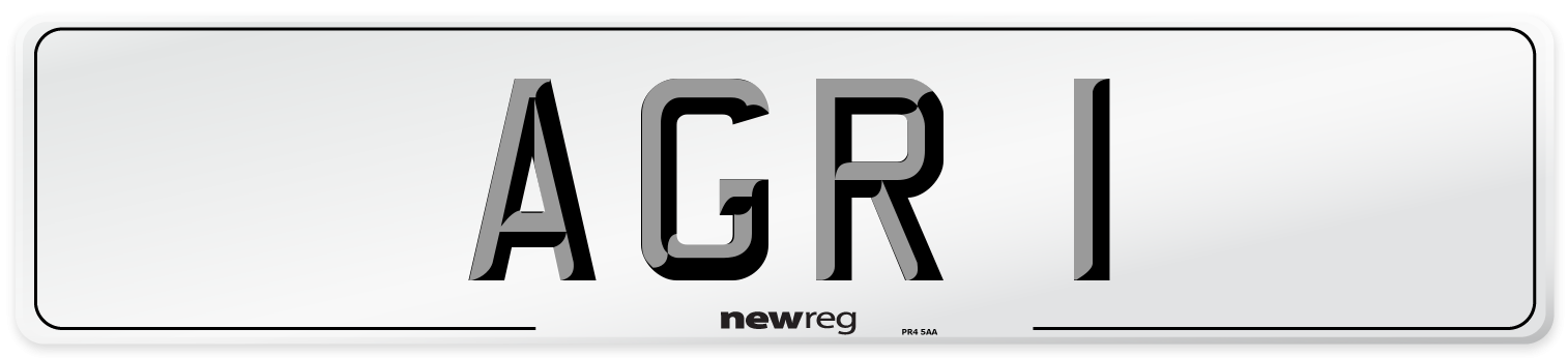 AGR 1 Front Number Plate