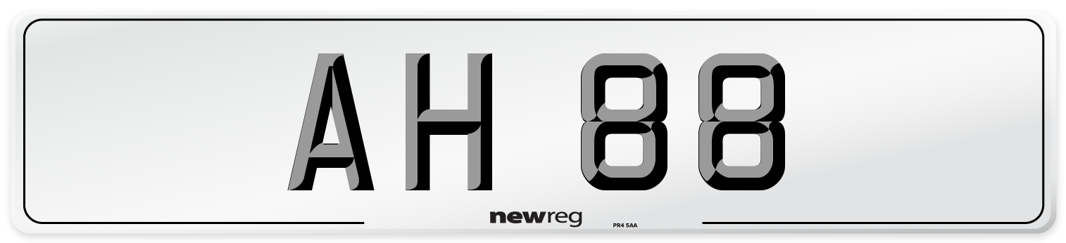 AH 88 Front Number Plate