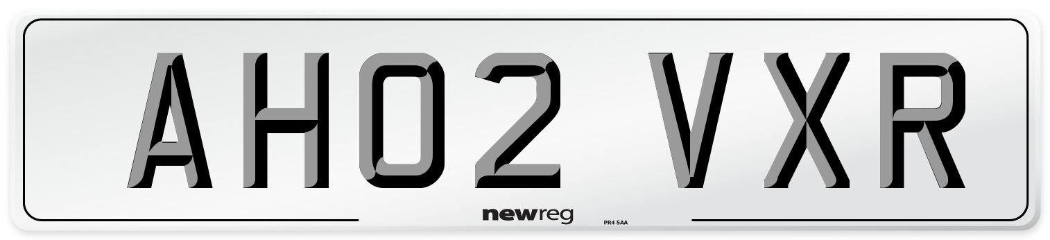 AH02 VXR Front Number Plate