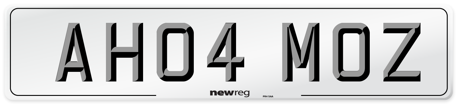 AH04 MOZ Front Number Plate