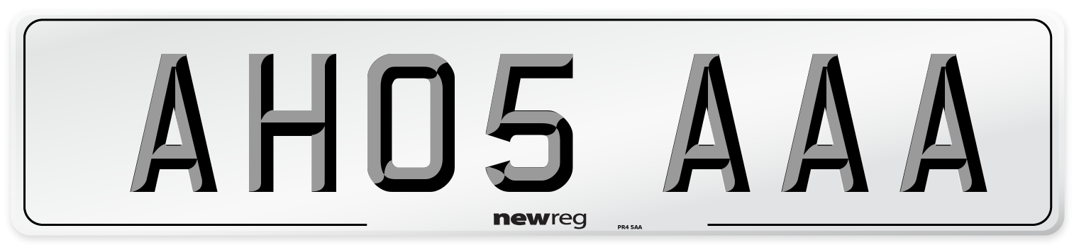 AH05 AAA Front Number Plate