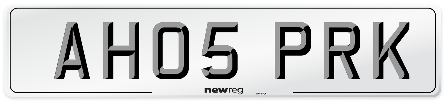 AH05 PRK Front Number Plate