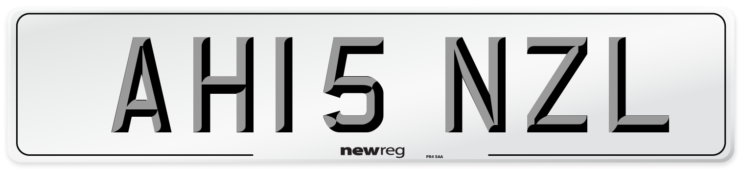AH15 NZL Front Number Plate