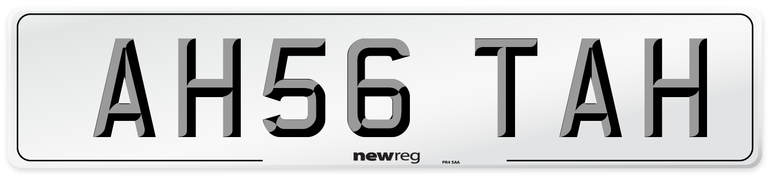 AH56 TAH Front Number Plate