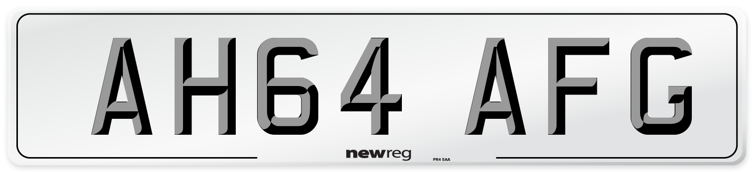 AH64 AFG Front Number Plate
