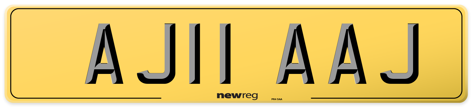 AJ11 AAJ Rear Number Plate