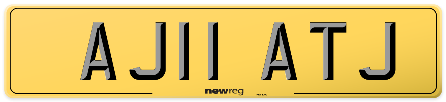 AJ11 ATJ Rear Number Plate