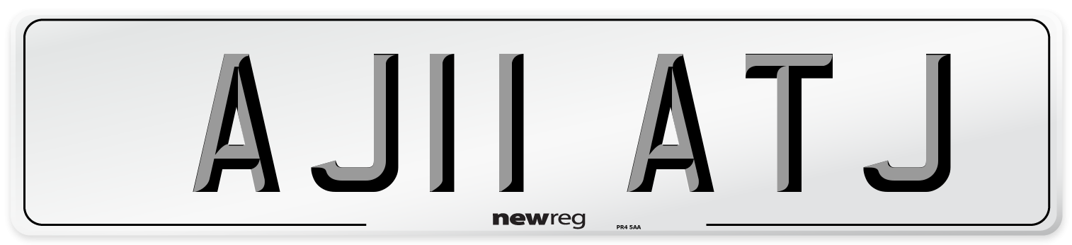AJ11 ATJ Front Number Plate
