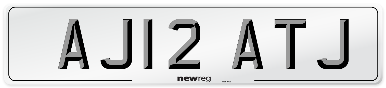 AJ12 ATJ Front Number Plate