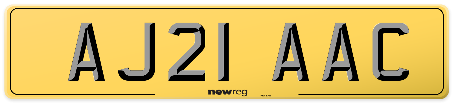 AJ21 AAC Rear Number Plate