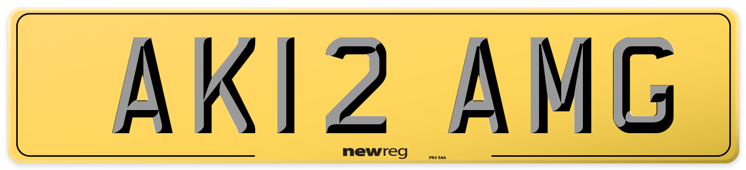 AK12 AMG Rear Number Plate