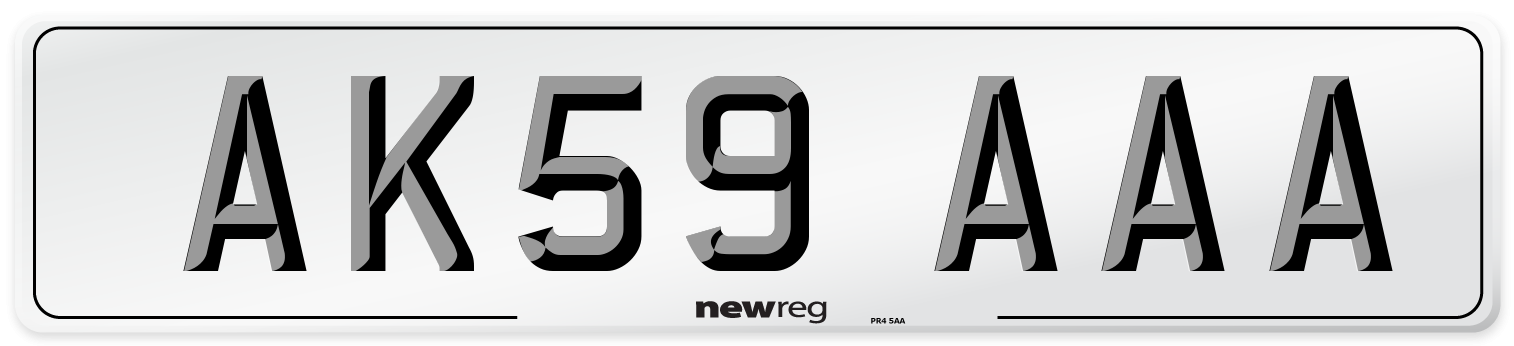 AK59 AAA Front Number Plate