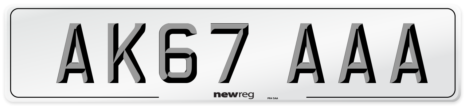 AK67 AAA Front Number Plate