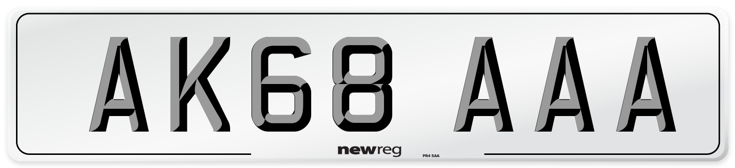 AK68 AAA Front Number Plate