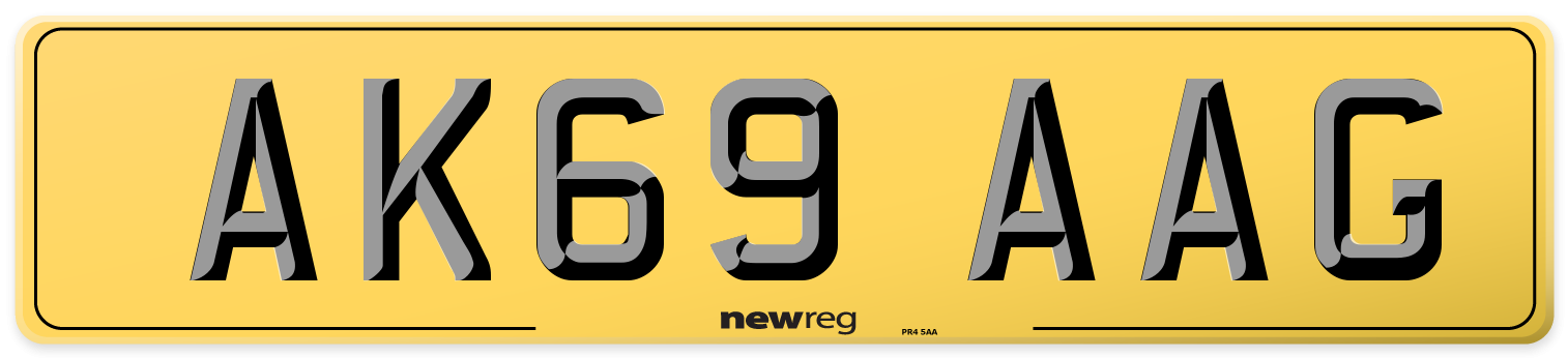 AK69 AAG Rear Number Plate