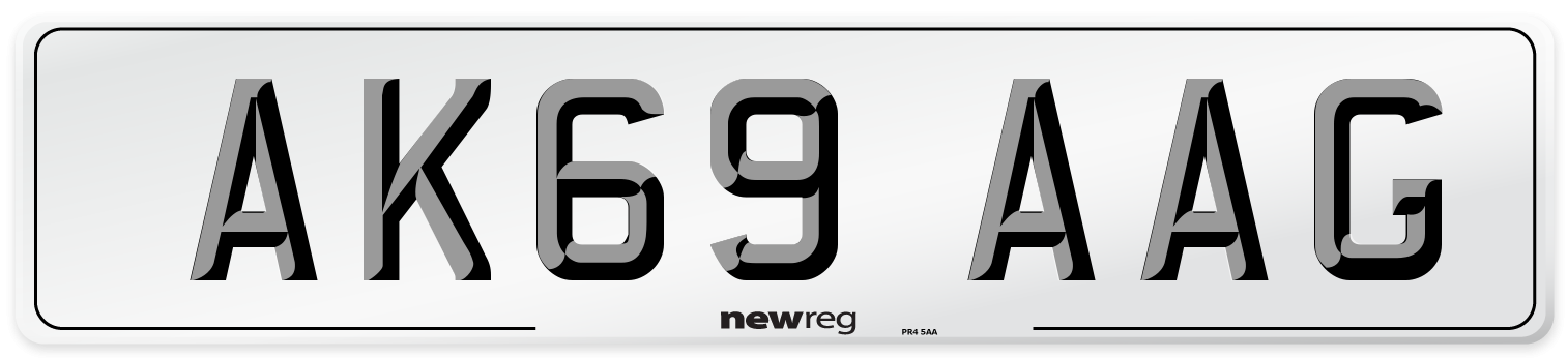 AK69 AAG Front Number Plate