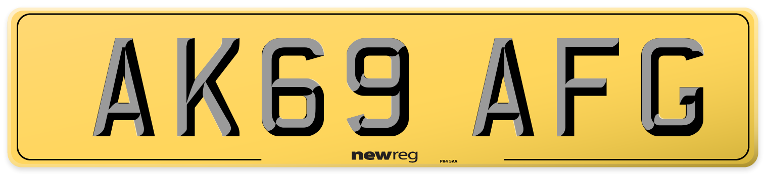 AK69 AFG Rear Number Plate