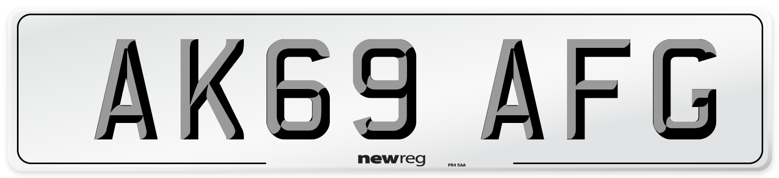 AK69 AFG Front Number Plate