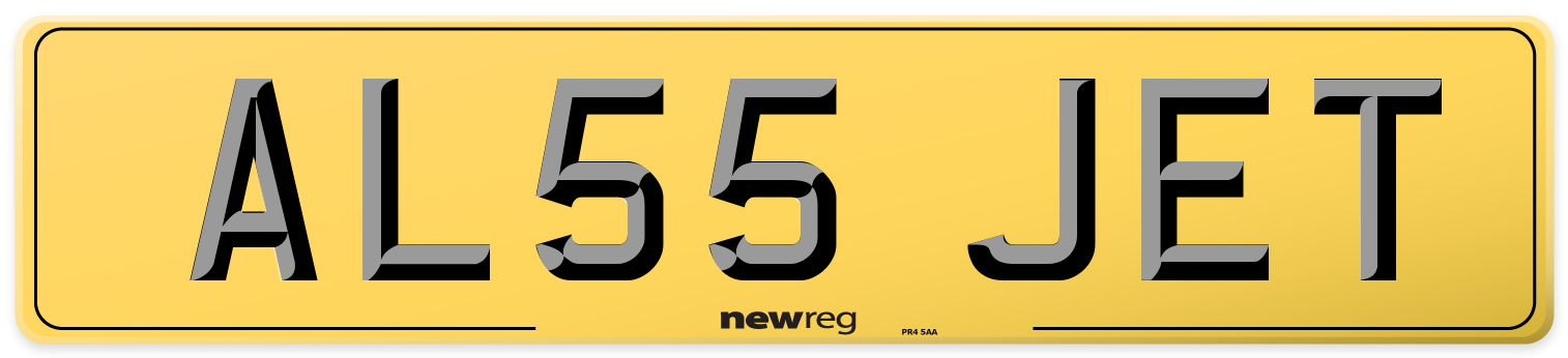 AL55 JET Rear Number Plate