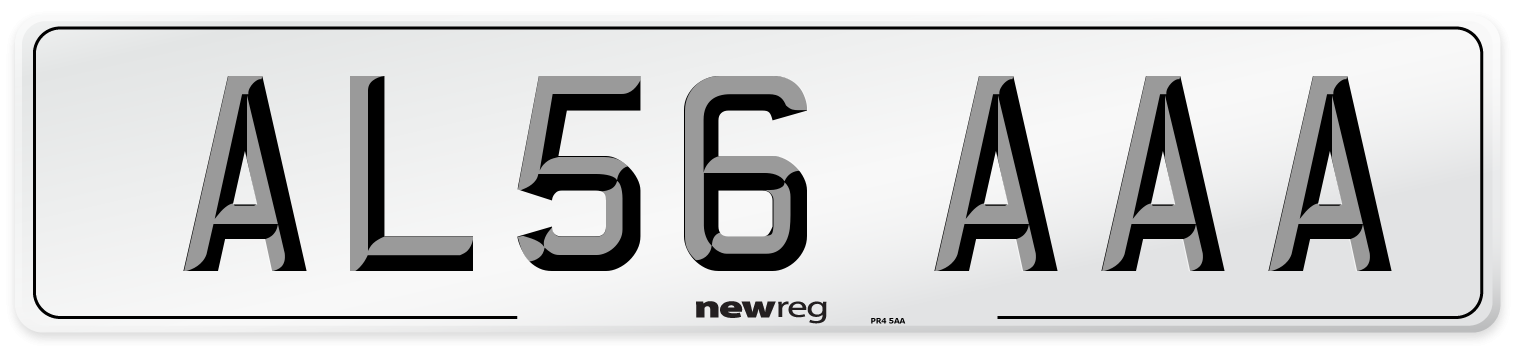 AL56 AAA Front Number Plate