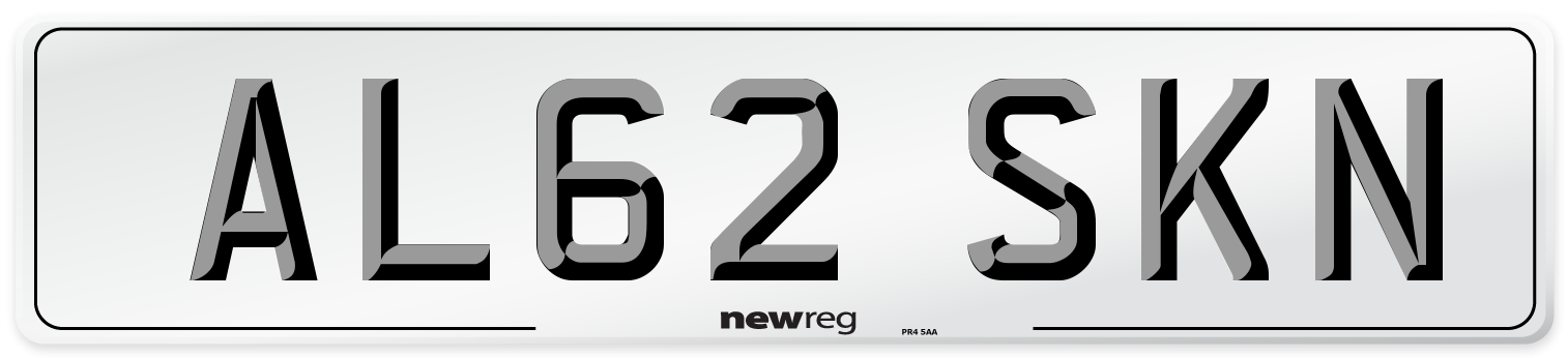 AL62 SKN Front Number Plate