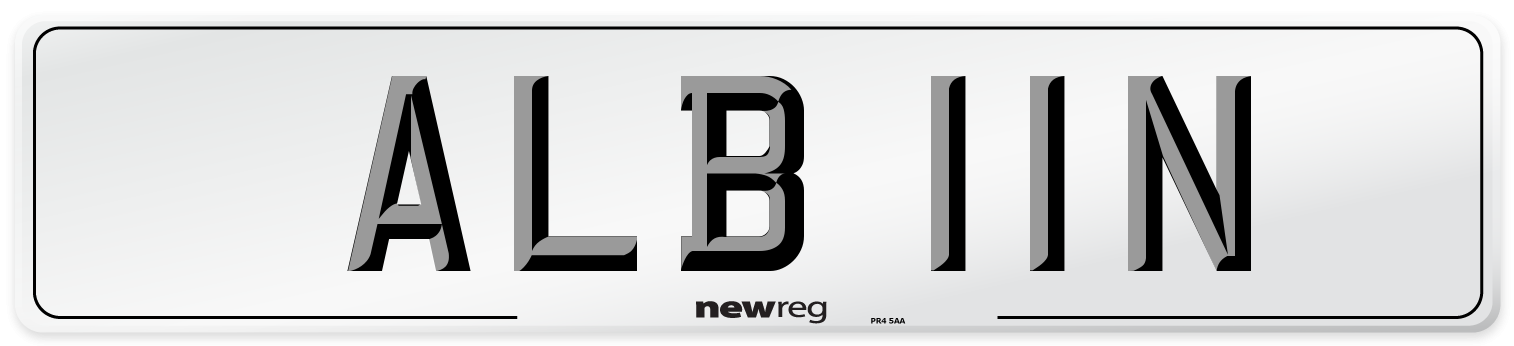 ALB 11N Front Number Plate
