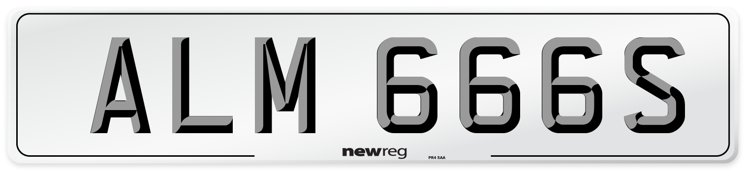 ALM 666S Front Number Plate