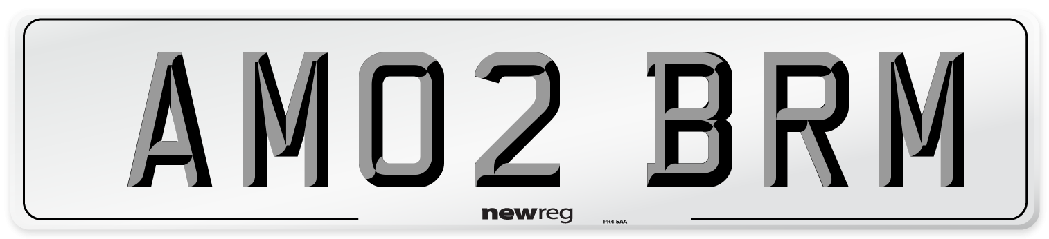 AM02 BRM Front Number Plate