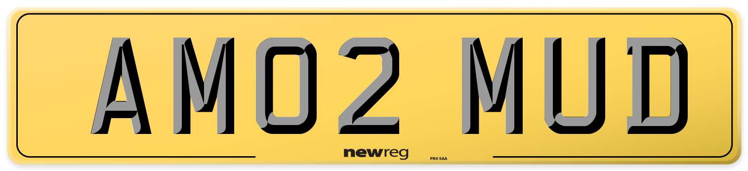 AM02 MUD Rear Number Plate