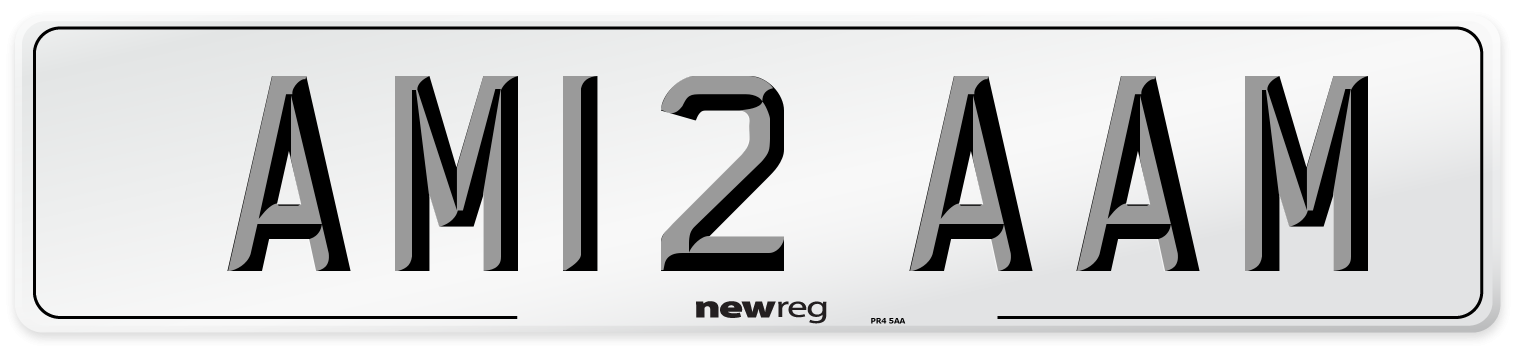 AM12 AAM Front Number Plate