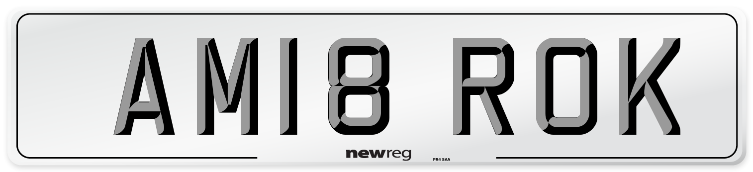 AM18 ROK Front Number Plate