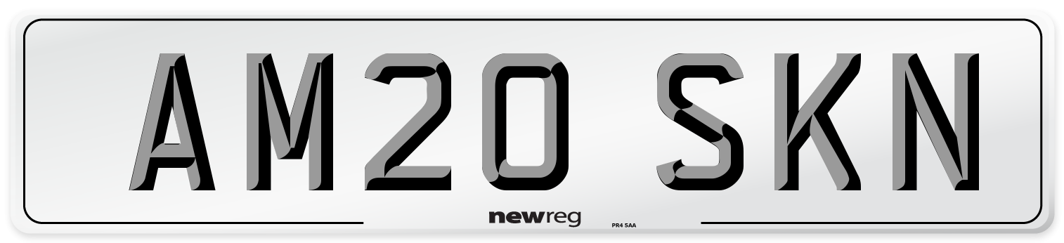 AM20 SKN Front Number Plate
