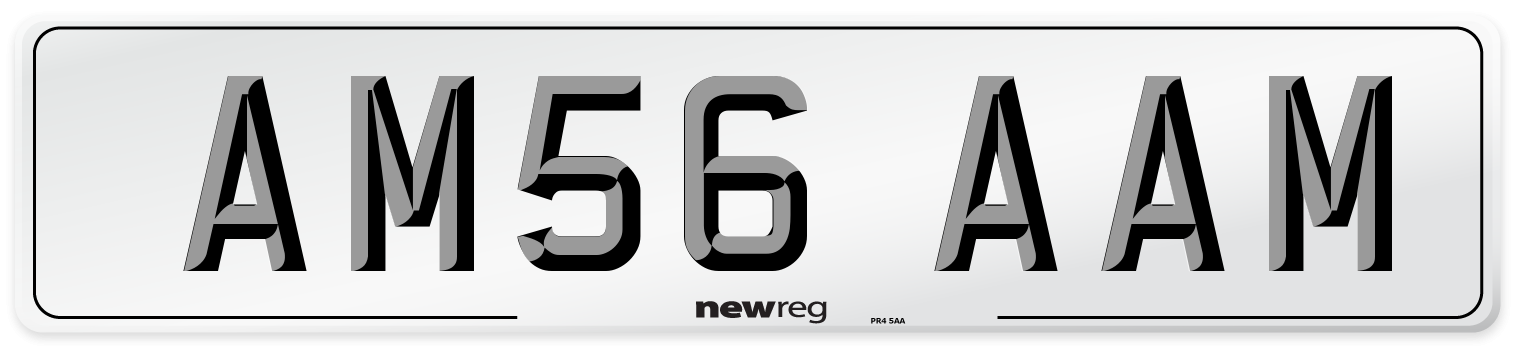 AM56 AAM Front Number Plate