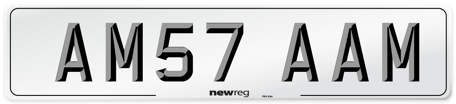 AM57 AAM Front Number Plate