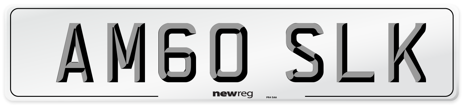 AM60 SLK Front Number Plate
