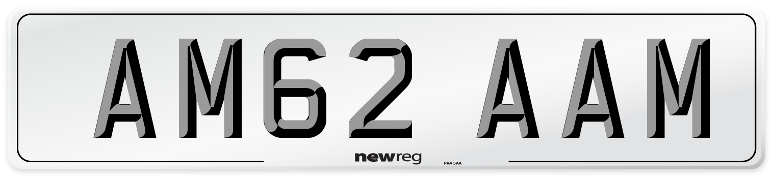 AM62 AAM Front Number Plate