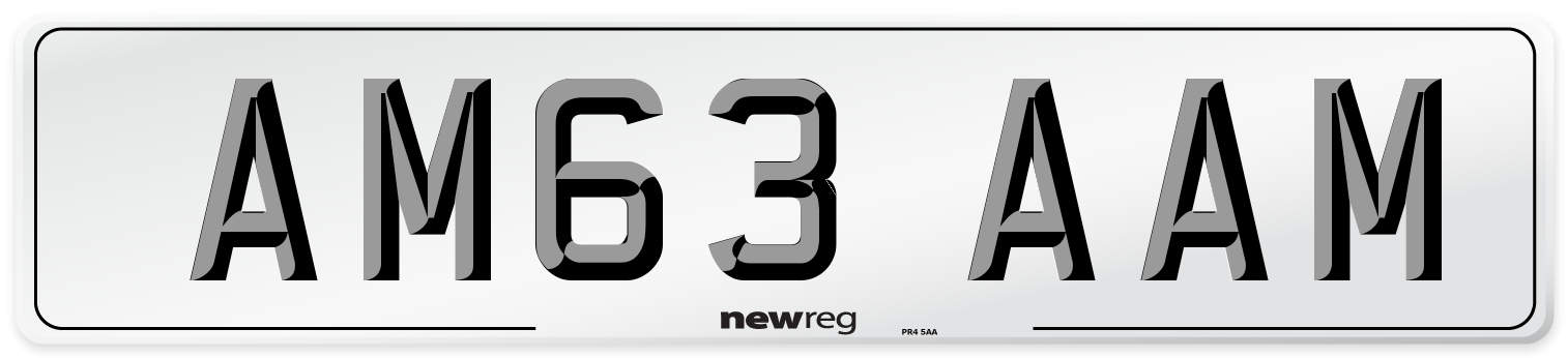 AM63 AAM Front Number Plate