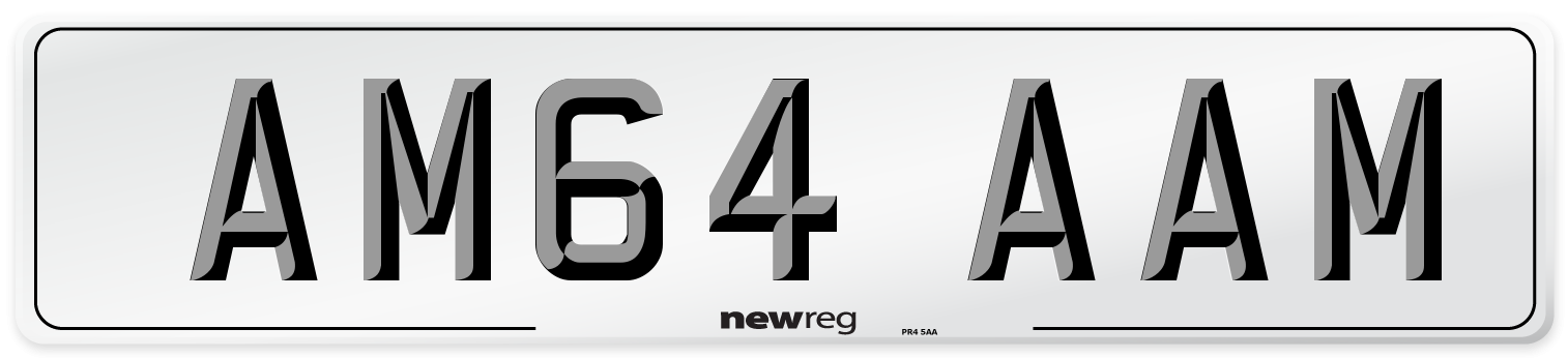 AM64 AAM Front Number Plate
