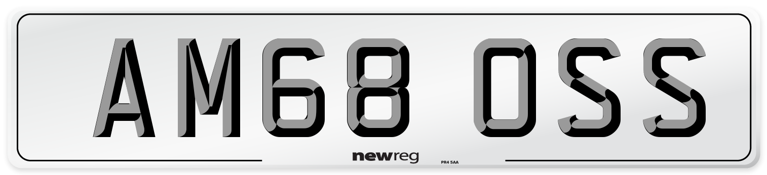 AM68 OSS Front Number Plate