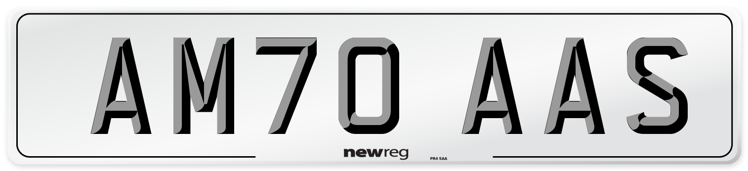 AM70 AAS Front Number Plate
