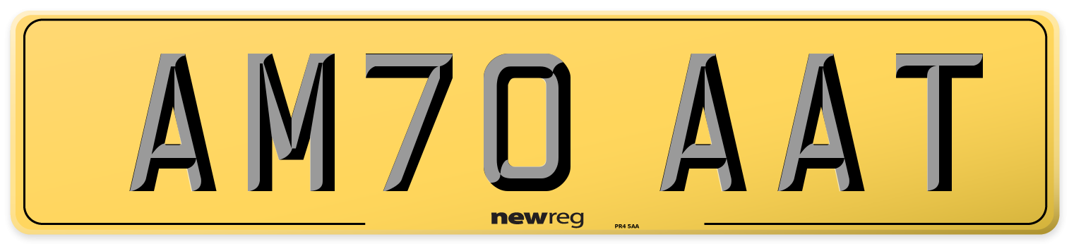 AM70 AAT Rear Number Plate