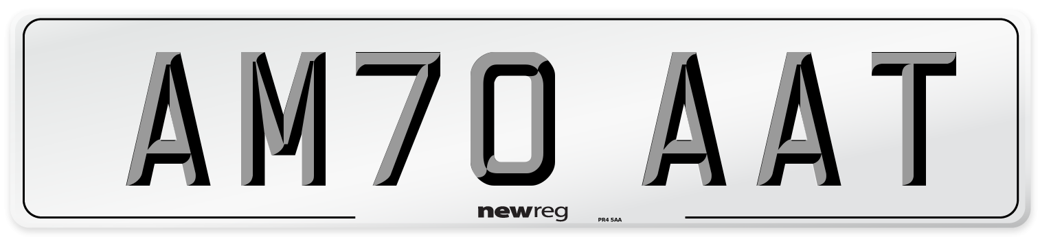 AM70 AAT Front Number Plate